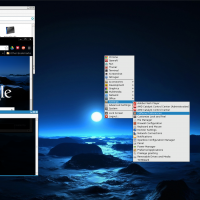 ManjaroBox(OpenBox) Dark Blue dawn theme, same on Google Chrome, Azenis Icons and random GTK2 and OBT themes