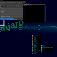 Blue/Green Openbox, Clearlooks Dark Blue GTK2 best of Darkgreen Icons, Flatbed Ble Cursor, ArchBox .OBT (Openbox Theme)