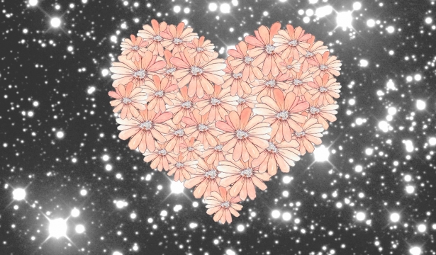 flower heart space