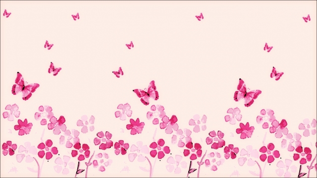 Spring Flowers And Butterfly Abstract