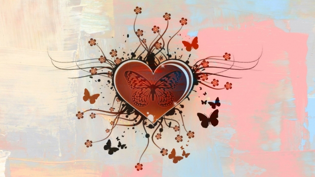 butterfly inside Of heart